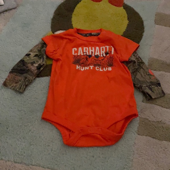 Baby boys 6 month long sleeve carahartt onesie